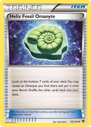 Helix Fossil Omanyte (102/124) [XY  Fates Collide] - Uncommon