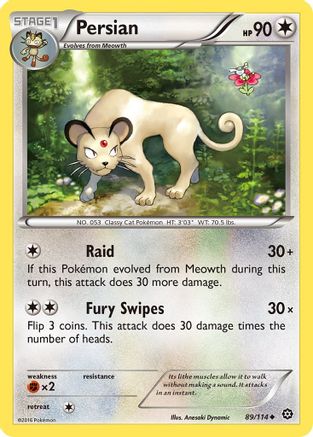 Persian (089/114) [XY  Steam Siege] Reverse Holofoil - Uncommon