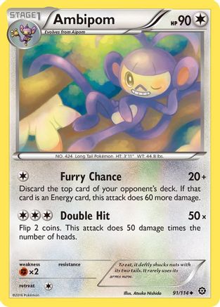 Ambipom (091/114) [XY  Steam Siege] Reverse Holofoil - Uncommon