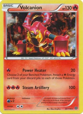 Volcanion (Cracked Ice Holo) (25/114) [Deck Exclusives] Holofoil - Holo Rare