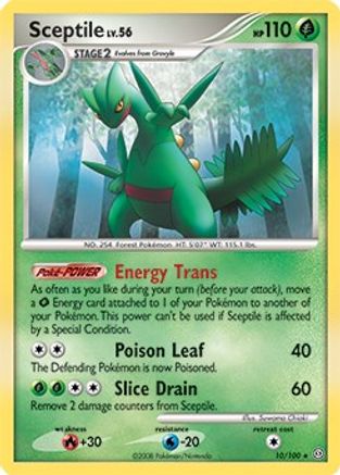 Sceptile (DP Stormfront) (10/100) [Deck Exclusives] - Rare