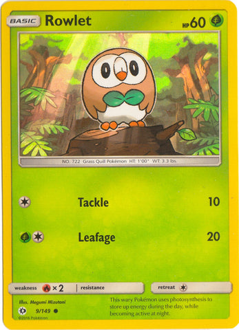 Rowlet - 9/149 (Water Web Holo) [MCAP - 009/149]