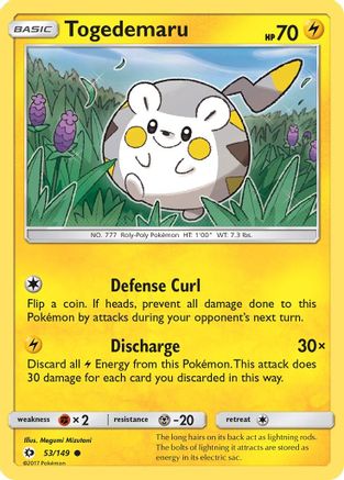 Togedemaru (053/149) [SM Base Set] Reverse Holofoil - Common