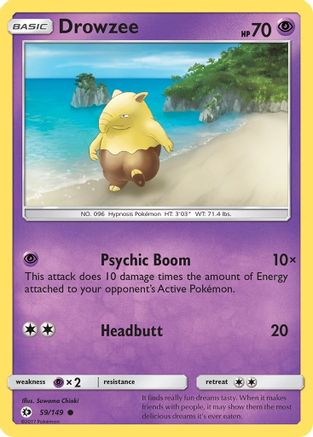 Drowzee (059/149) [SM Base Set] Reverse Holofoil - Common