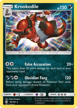 Krookodile (085/149) [SM Base Set] Reverse Holofoil - Holo Rare