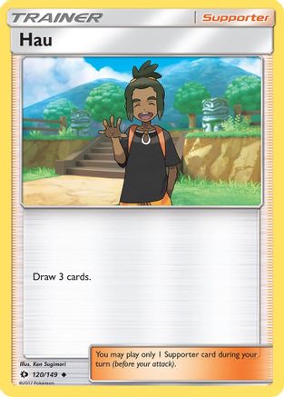 Hau (120/149) [SM Base Set] Reverse Holofoil - Uncommon