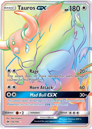 Tauros GX (Secret) (156/149) [SM Base Set] Holofoil - Secret Rare
