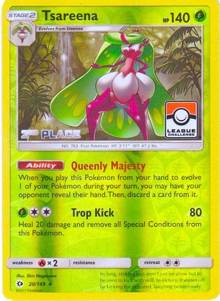 Tsareena (League Challenge) [2nd Place] (20/149) [League & Championship Cards] Reverse Holofoil - Promo