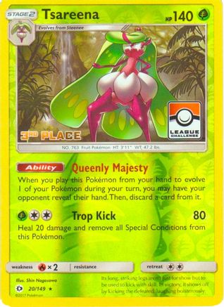 Tsareena (League Challenge) [3rd Place] (20/149) [League & Championship Cards] Reverse Holofoil - Promo