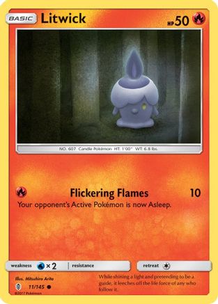 Litwick (011/145) [SM  Guardians Rising] Reverse Holofoil - Common