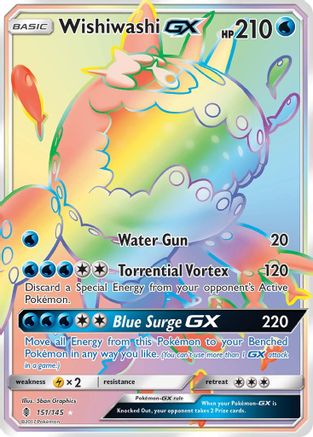 Wishiwashi GX (Secret) (151/145) [SM  Guardians Rising] Holofoil - Secret Rare