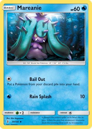 Mareanie (39/145) [SM  Guardians Rising] Reverse Holofoil - Uncommon