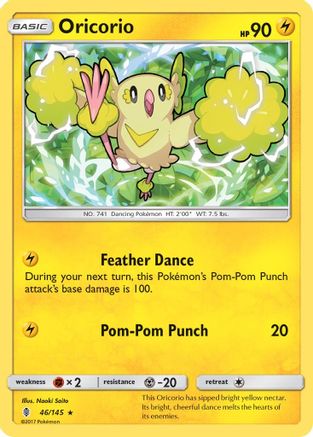Oricorio (46/145) [SM  Guardians Rising] Reverse Holofoil - Rare