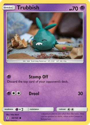 Trubbish (050/145) [SM  Guardians Rising] Reverse Holofoil - Common