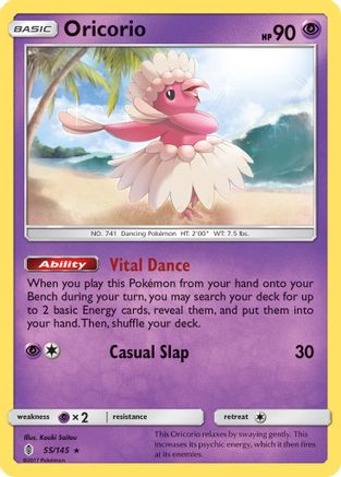 Oricorio (55/145) [SM  Guardians Rising] Reverse Holofoil - Rare