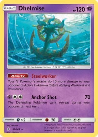 Dhelmise (059/145) [SM  Guardians Rising] Holofoil - Holo Rare