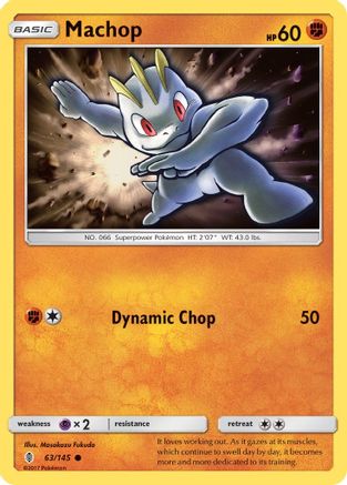 Machop (063/145) [SM  Guardians Rising] Reverse Holofoil - Common