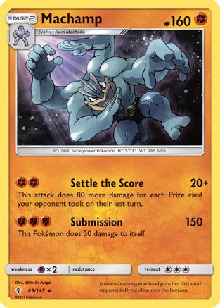 Machamp (065/145) [SM  Guardians Rising] Reverse Holofoil - Holo Rare