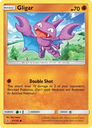 Gligar (067/145) [SM  Guardians Rising] Reverse Holofoil - Common