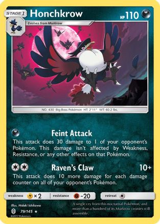 Honchkrow (079/145) [SM  Guardians Rising] - Rare
