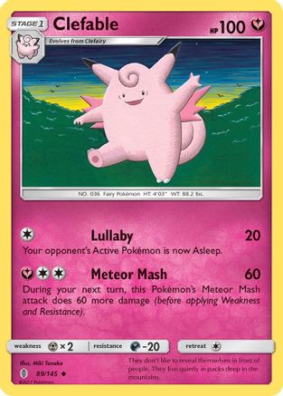 Clefable (089/145) [SM  Guardians Rising] Reverse Holofoil - Uncommon
