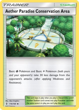 Aether Paradise Conservation Area (116/145) [SM  Guardians Rising] Reverse Holofoil - Uncommon