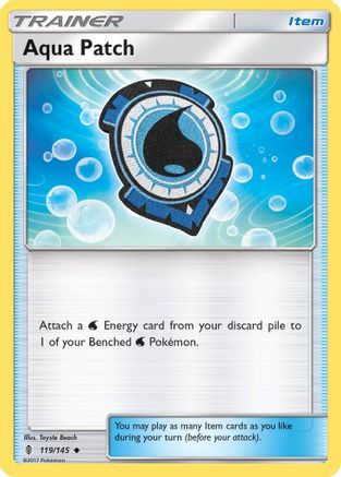 Aqua Patch (119/145) [SM  Guardians Rising] Reverse Holofoil - Uncommon