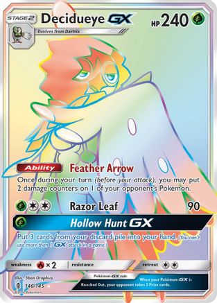 Decidueye GX (Secret) (146/145) [SM  Guardians Rising] Holofoil - Secret Rare