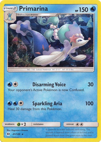 Primarina - 041/149 (Cracked Ice Holo) [PR - 041/149]