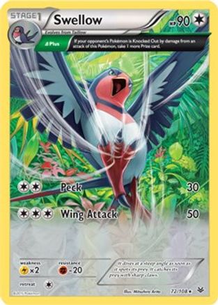 Swellow (XY Roaring Skies) (72/108) [Deck Exclusives] - Rare
