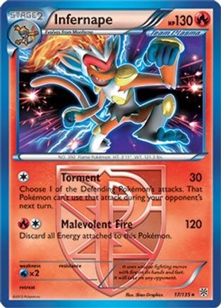 Infernape (BW Plasma Storm) (017/135) [Deck Exclusives] - Rare