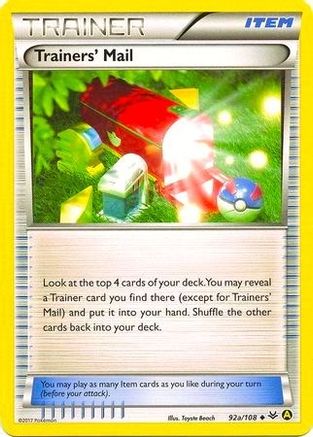 Trainers' Mail (Non-Holo) (92a/108) [Alternate Art Promos] - Promo