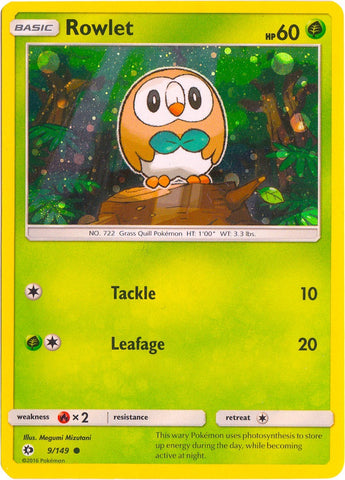 Rowlet - 9/149 (Cosmos Holo) [MCAP - 009/149]