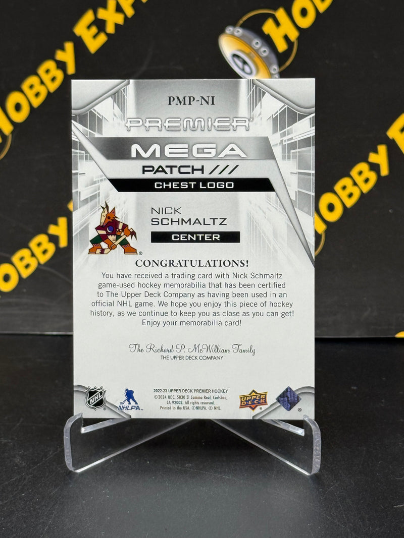 Nick Schmaltz Premier Mega Patch 02/26 - Arizona Coyotes 2022-23 Premier Hockey