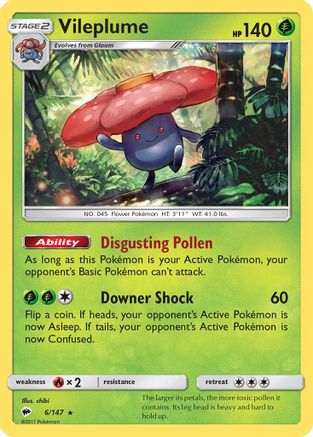 Vileplume (006/147) [SM  Burning Shadows] Reverse Holofoil - Holo Rare