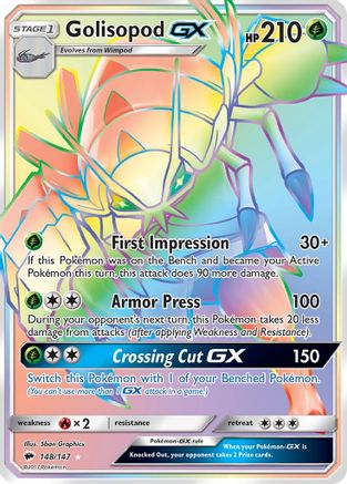 Golisopod GX (Secret) (148/147) [SM  Burning Shadows] Holofoil - Secret Rare