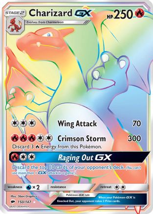 Charizard GX (Secret) (150/147) [SM  Burning Shadows] Holofoil - Secret Rare