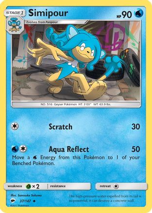 Simipour (37/147) [SM  Burning Shadows] Reverse Holofoil - Uncommon