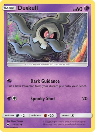 Duskull (051/147) [SM  Burning Shadows] Reverse Holofoil - Common