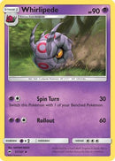 Whirlipede (057/147) [SM  Burning Shadows] Reverse Holofoil - Uncommon