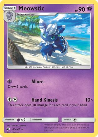 Meowstic (060/147) [SM  Burning Shadows] Reverse Holofoil - Rare