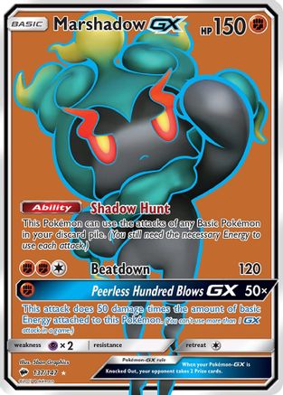 Marshadow GX (Full Art) (137/147) [SM  Burning Shadows] Holofoil - Ultra Rare