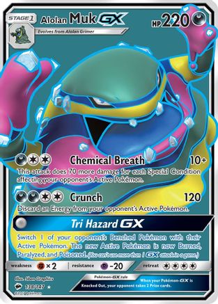 Alolan Muk GX (Full Art) (138/147) [SM  Burning Shadows] Holofoil - Ultra Rare