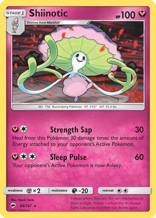 Shiinotic (098/147) [SM  Burning Shadows] Reverse Holofoil - Rare