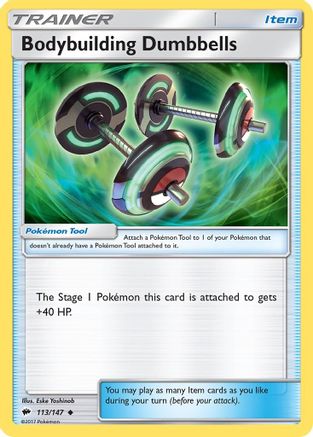 Bodybuilding Dumbbells (113/147) [SM  Burning Shadows] Reverse Holofoil - Uncommon