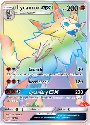 Lycanroc GX (Secret) (155/147) [SM  Burning Shadows] Holofoil - Secret Rare
