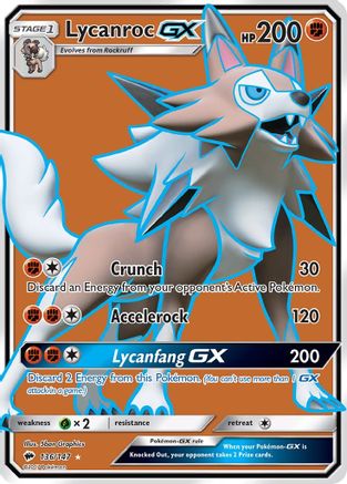 Lycanroc GX (Full Art) (136/147) [SM  Burning Shadows] Holofoil - Ultra Rare
