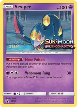 Seviper - SM46 (Prerelease) [Staff] (SM46) [SM Promos] Holofoil - Uncommon
