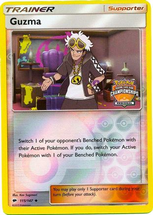 Guzma (Regional Championships) (115/147) [League & Championship Cards] Reverse Holofoil - Promo