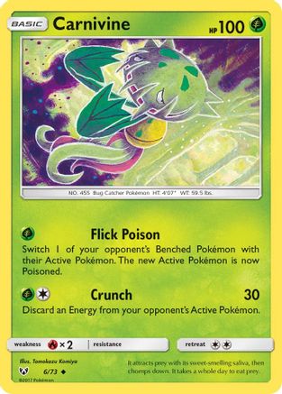 Carnivine (006/73) [Shining Legends] Reverse Holofoil - Uncommon